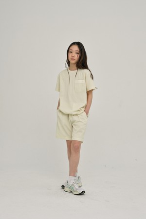 KIDS 시어서커 하프 팬츠 Lemon