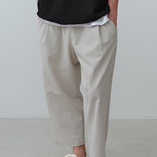페블 시어서커 8부 팬츠 Warm Gray