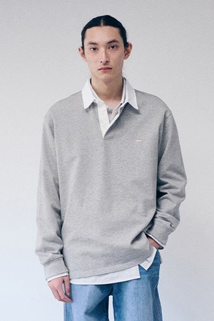 럭비 카라 티셔츠 Melange Gray