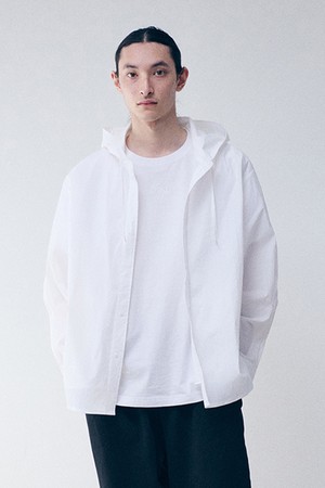 에어로쉘 후드 셔츠 White