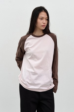 래글런 긴팔 티셔츠 Light Pink