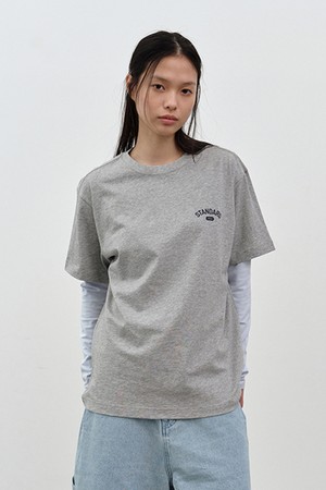 그래픽 반팔 티셔츠 Melange Gray