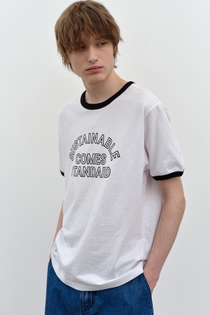 코튼 링거 반팔 티셔츠 White