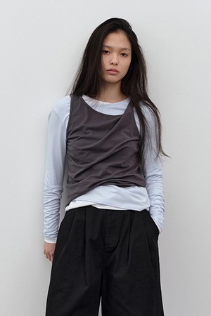 W 모달 긴팔 티셔츠 Light Blue