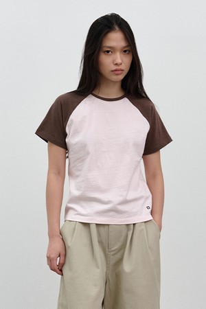 W 래글런 반팔 티셔츠 Light Pink