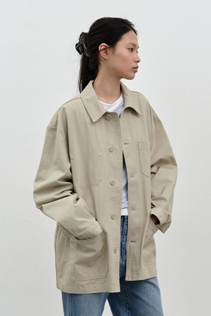 워시드 트윌 자켓 Light Beige