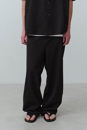 시어서커 이지 팬츠 Black