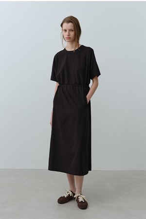 W 시어서커 원피스 Black