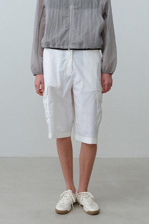 W 뱀부에어 버뮤다 카고 팬츠 White