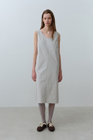 W 뱀부에어 브이넥 원피스 Light Gray