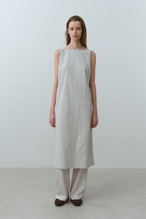 W 뱀부에어 보트넥 원피스 Light Gray