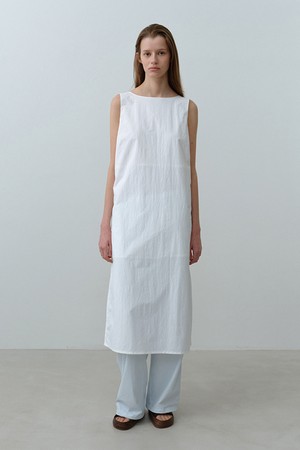 W 뱀부에어 보트넥 원피스 White