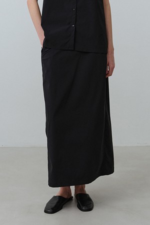 W 네오쿨 H라인 맥시 스커트 Black