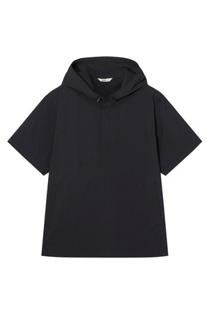 에어로쉘 반팔 후드 아노락 Black