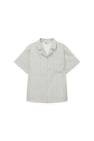 KIDS 시어서커 반팔 셔츠 Almond