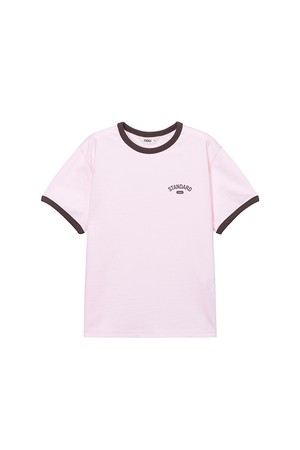 KIDS 코튼 링거 반팔 티셔츠 Light Pink