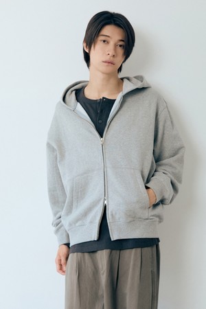 에센셜 스웻 후드 집업 Melange Gray