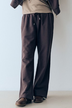 W 에센셜 스웻 부츠컷 팬츠 Brown