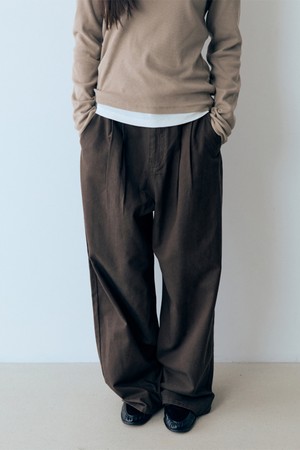 릴렉스드 플로우 팬츠 Dark Brown