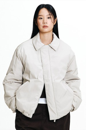 코쿤 카라 패딩 자켓 Warm Gray