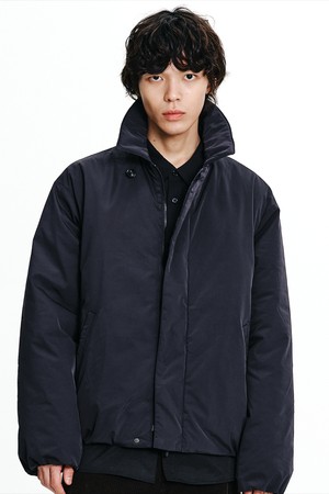 코쿤 카라 패딩 자켓 Black