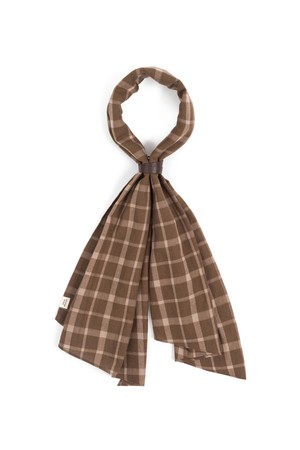 WD CHECK SCARF (brown)