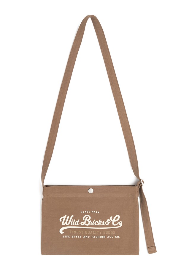 WILD BRICKS - 숄더백 - COTTON MINI CROSS BAG (beige)