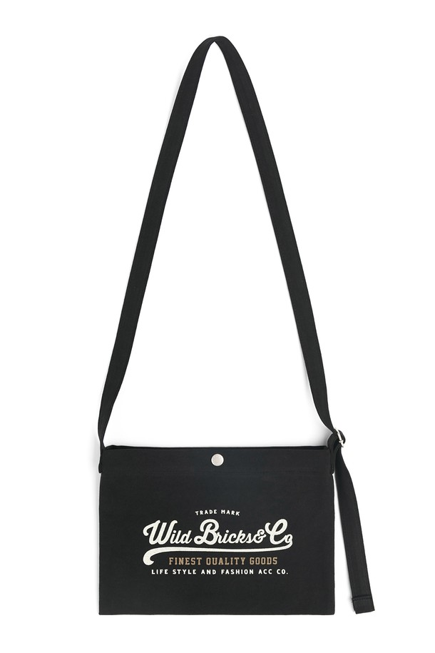 WILD BRICKS - 숄더백 - COTTON MINI CROSS BAG (black)