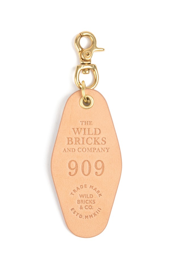 WILD BRICKS - 키링/참 - 909 LEATHER KEY RING (beige)