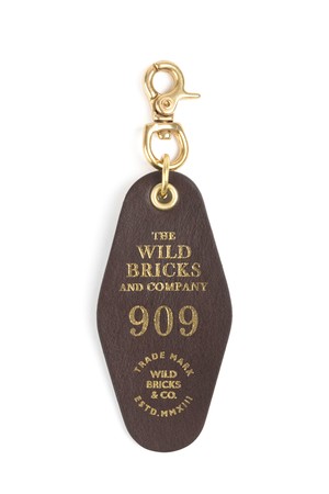 909 LEATHER KEY RING (dark brown)