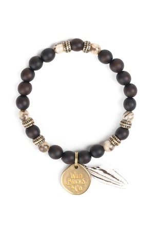 FEATHER BRACELET (dark brown)