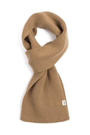 CASHMERE BLEND KNIT MUFFLER (beige)