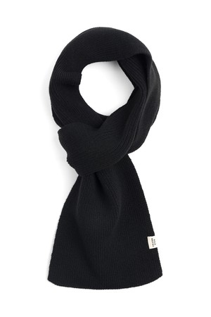 CASHMERE BLEND KNIT MUFFLER (black)