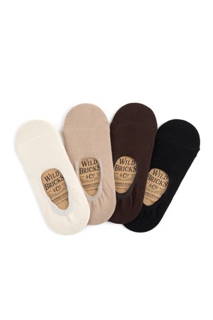 BS INVISIBLE SOCKS SET (ivory/beige/brown/black)