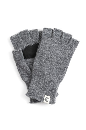 SUEDE PALM FINGERLESS GLOVES (light grey)