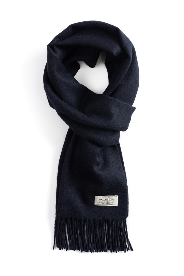 WILD BRICKS - 스카프/머플러 - ES CASHMERE BLEND MUFFLER (navy)