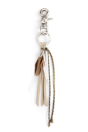 WST SUEDE KEY RING (cream)