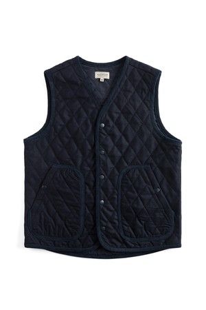 VN QUILTED WOOL VEST (navy)