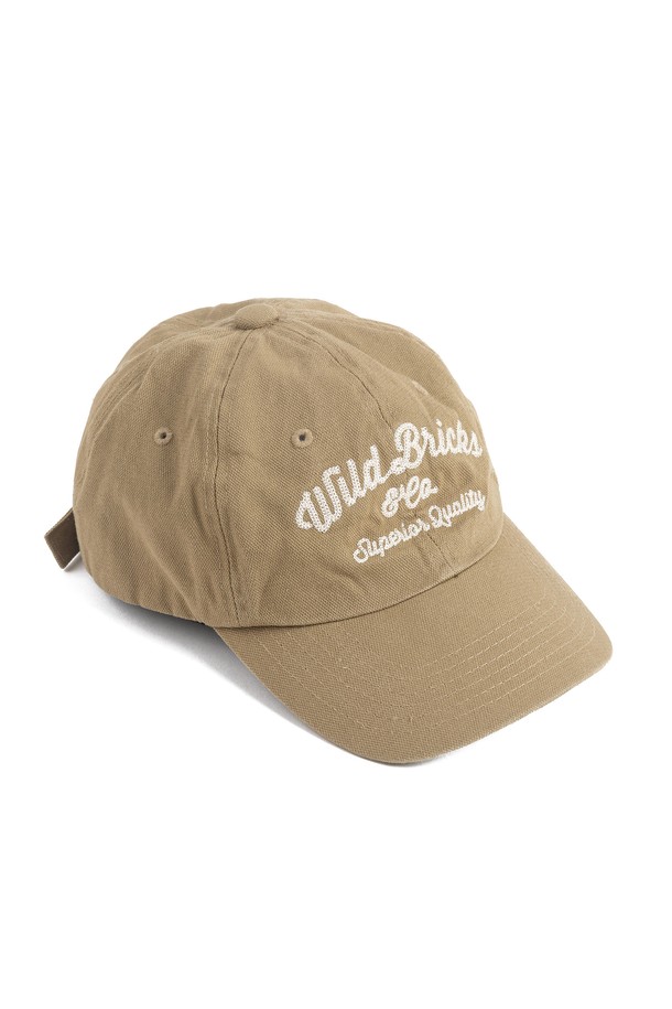 WILD BRICKS - 모자 - CT CHAIN STITCH LOGO CAP (beige)