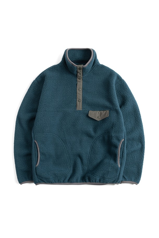 WILD BRICKS - 긴팔티셔츠 - WB FLEECE PULLOVER (denim)