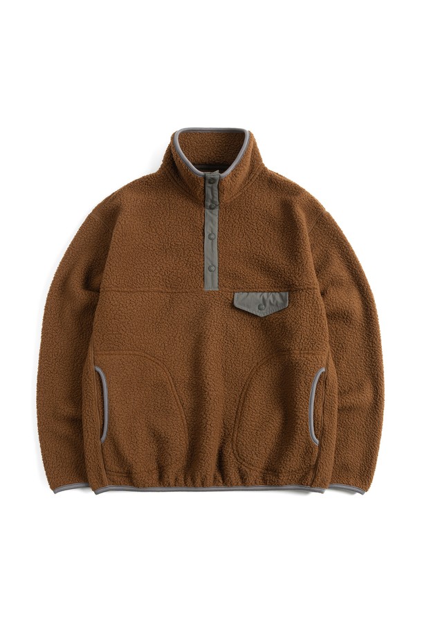 WILD BRICKS - 긴팔티셔츠 - WB FLEECE PULLOVER (brown)