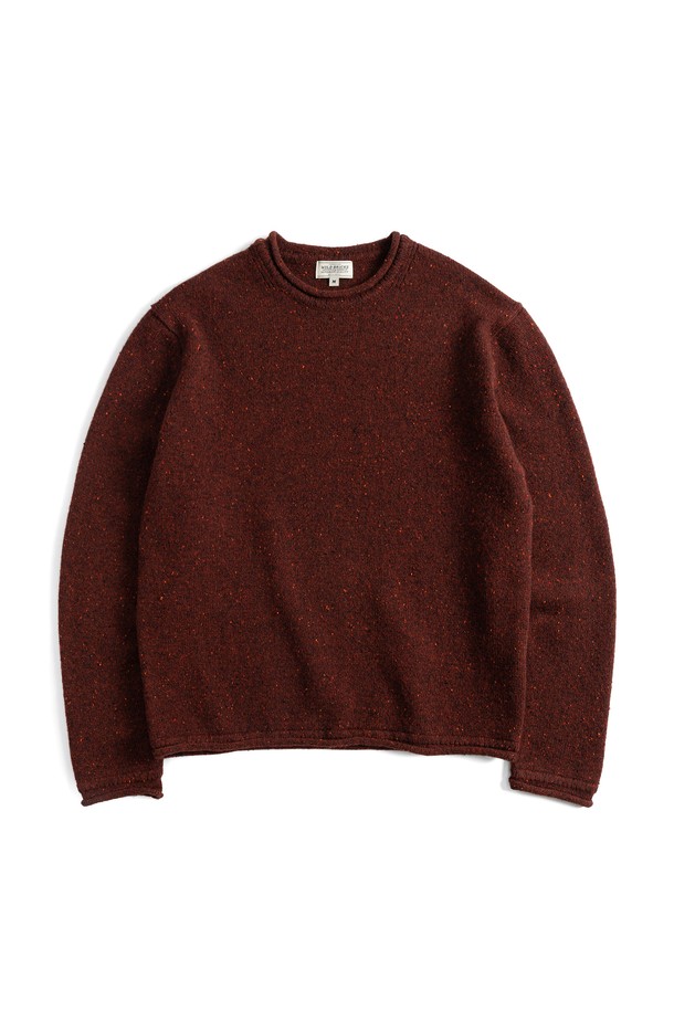 WILD BRICKS - 니트 - RP NEP SWEATER (dark red)