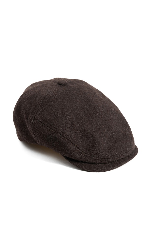 WILD BRICKS - 모자 - MELTON WOOL HUNTING CAP (dark brown)