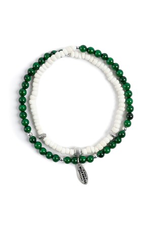 WG DOUBLE BRACELET (green&white)