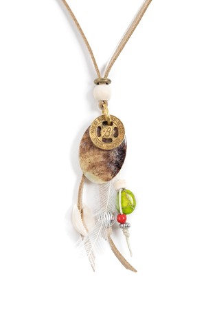 SH TOKEN NECKLACE (beige)