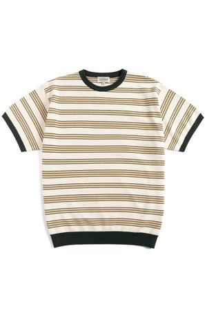 TC KNITTED STRIPE T-SHIRT (green&yellow)