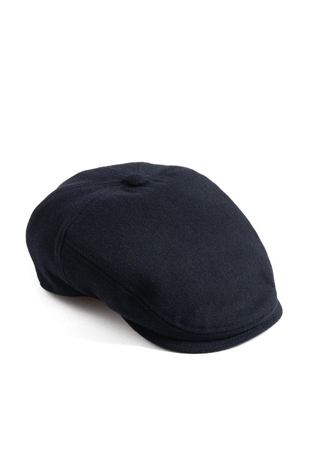 WILD BRICKS - 모자 - MELTON WOOL HUNTING CAP (navy)