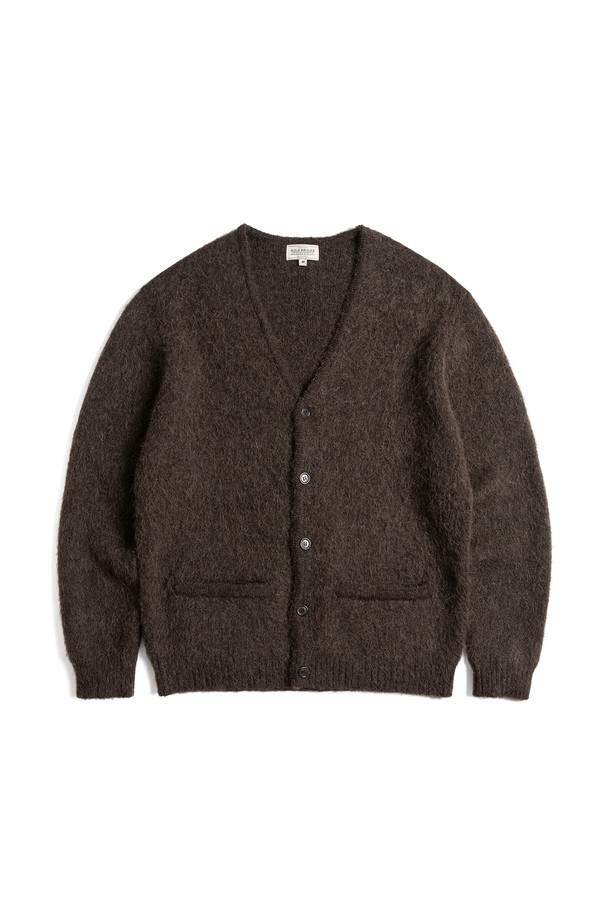 WILD BRICKS - 가디건 - BS MOHAIR CARDIGAN (dark brown)