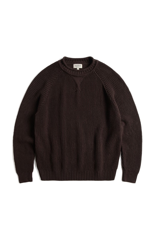 WILD BRICKS - 스웨터 - CT WAFFLE ROLL NECK SWEATER (dark brown)