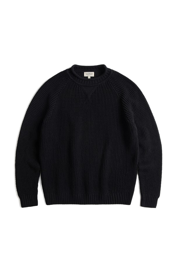 WILD BRICKS - 스웨터 - CT WAFFLE ROLL NECK SWEATER (black)